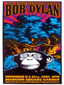 Poster collecting : bob dylan - Madison Square Garden, New York City 11-13 nov. 2002 !! CARTEL CONCIERTO 30X40